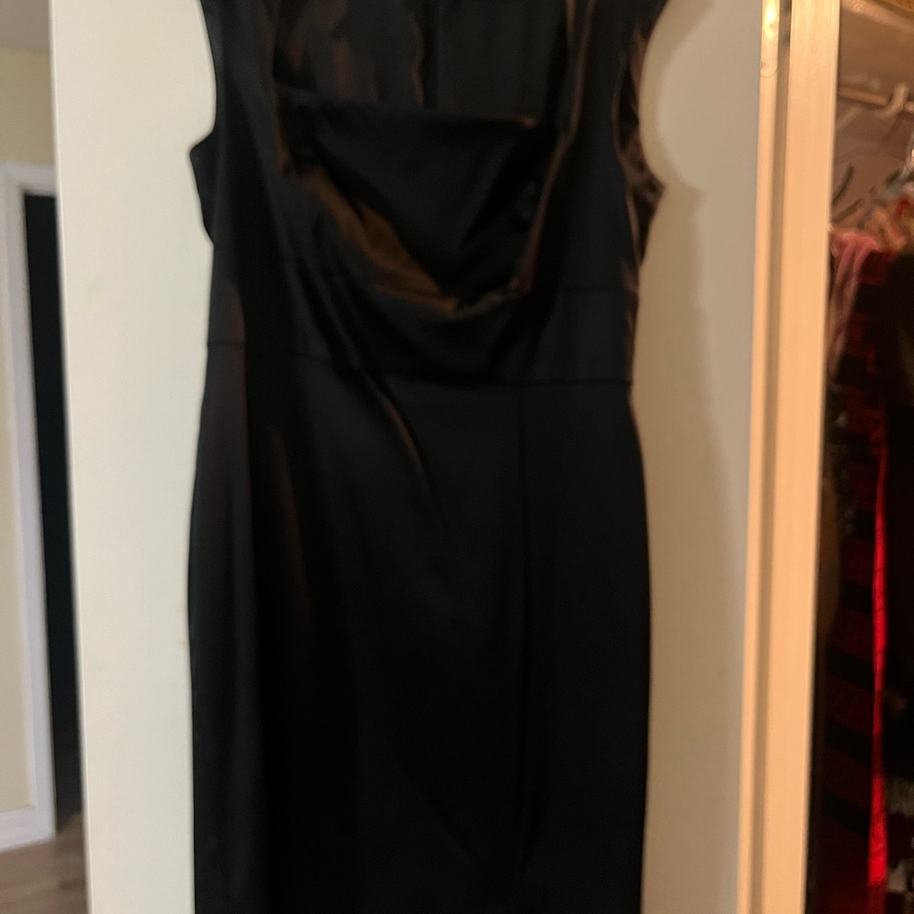White House Black Market Black Sheath Midi Dress